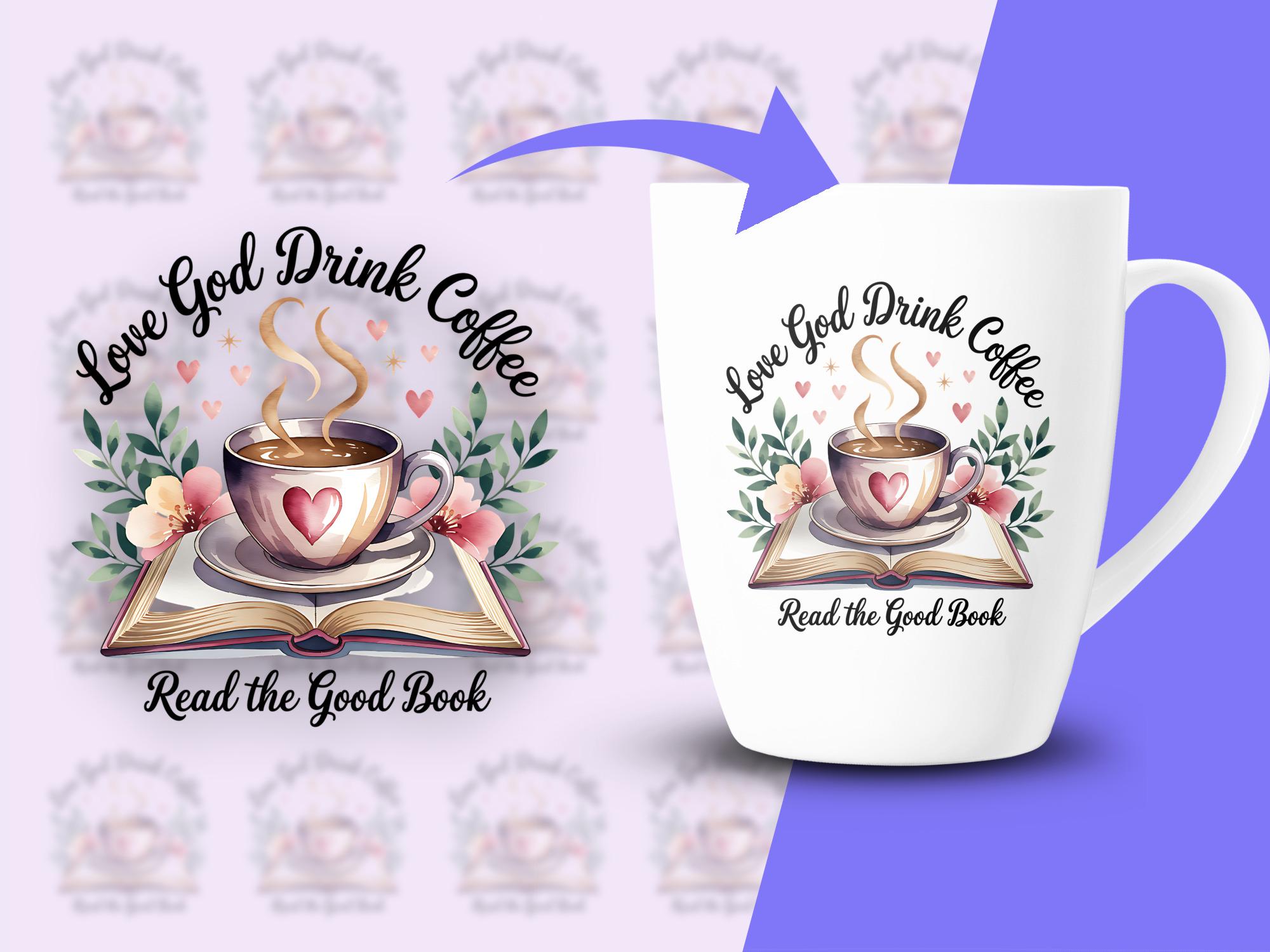 Christian Coffee Lover PNG: Religious Sublimation Design (Digital Download)