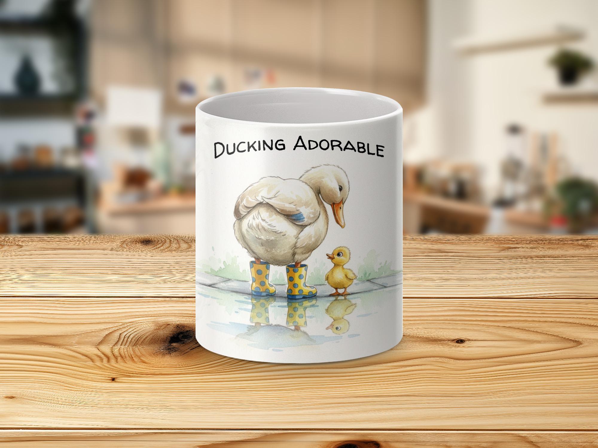 Ducking Adorable Mother Duck & Duckling in Boots PNG (Digital Download)