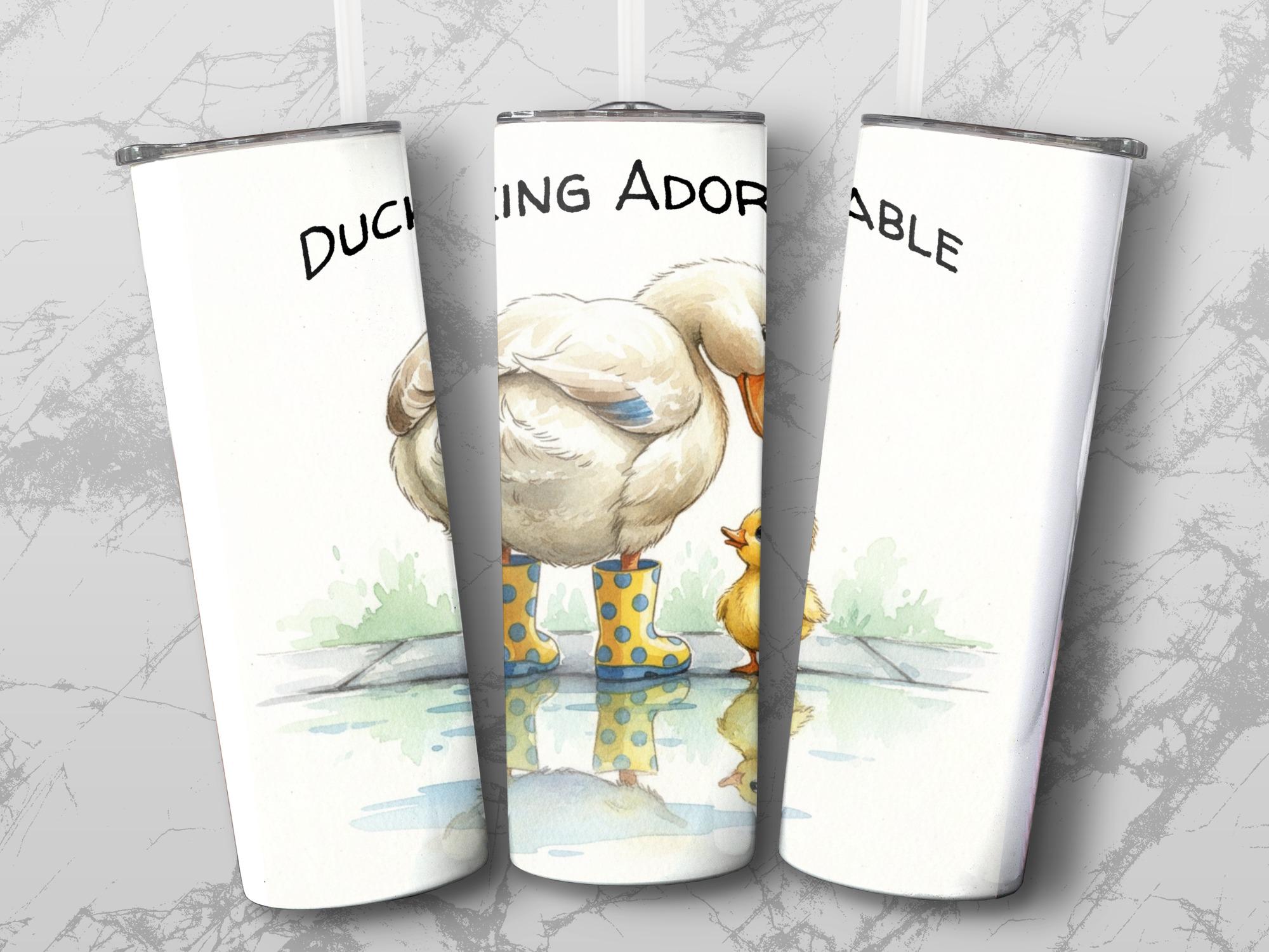 Ducking Adorable Mother Duck & Duckling in Boots PNG (Digital Download)