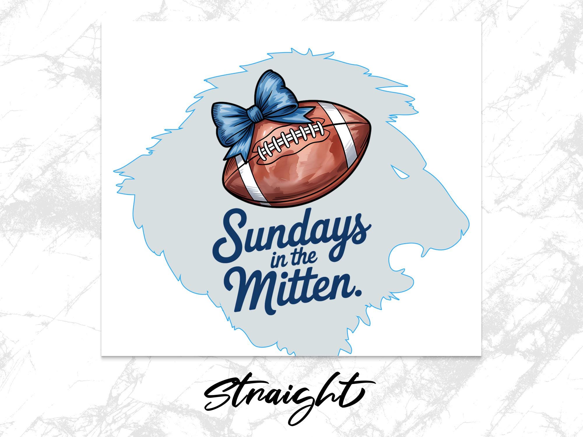 Michigan Football Tumbler Wrap: Sundays In The Mitten, Game Day Sublimation (Digital Download)