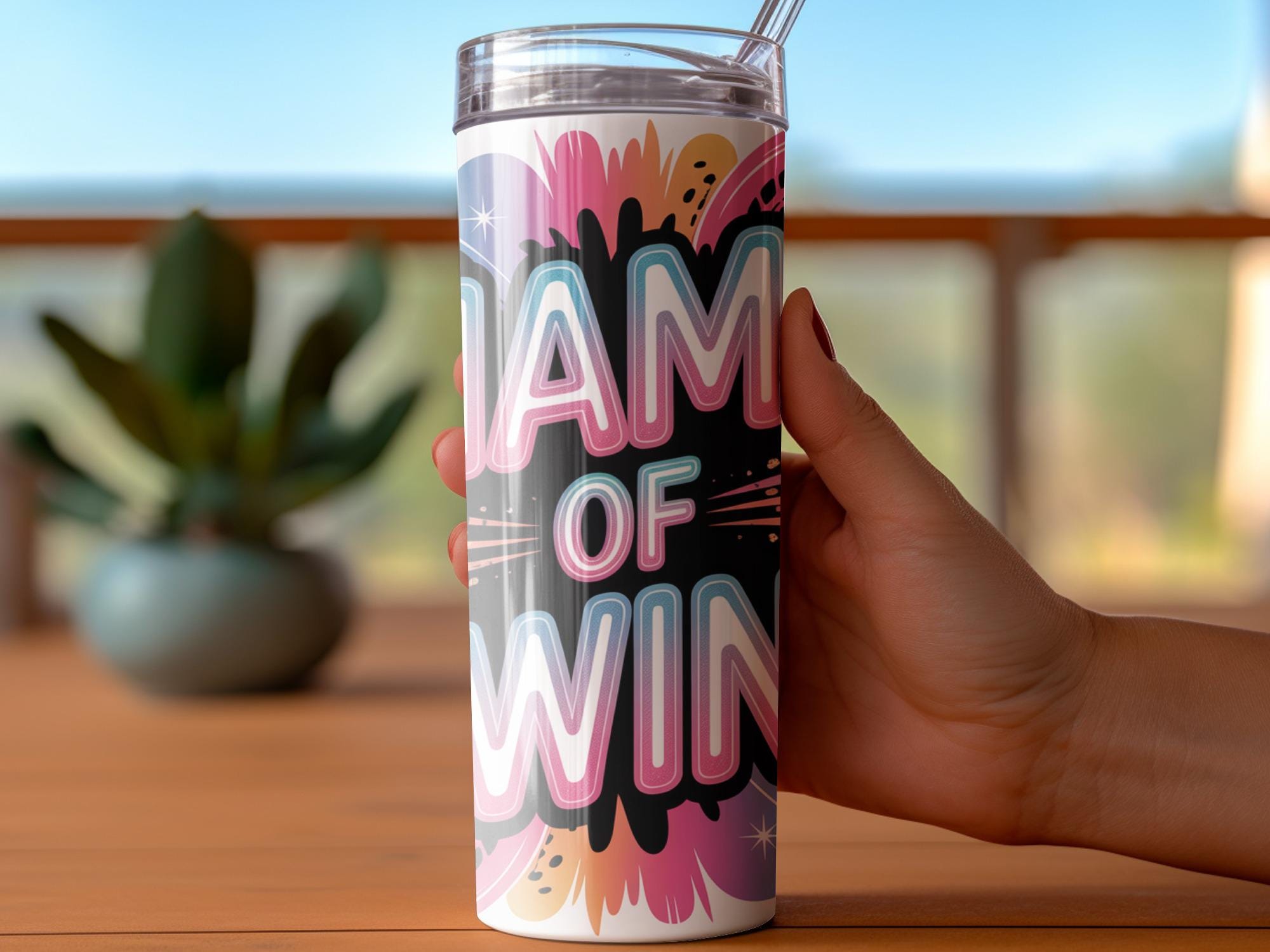 Mama of Twins Tumbler Wrap: Rainbow Sublimation Design (Digital Download)