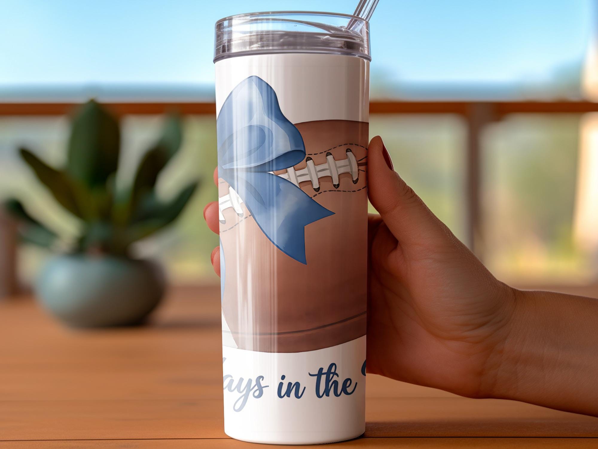 Football Tumbler Wrap: Michigan Game Day, Bow Design (Digital Download)