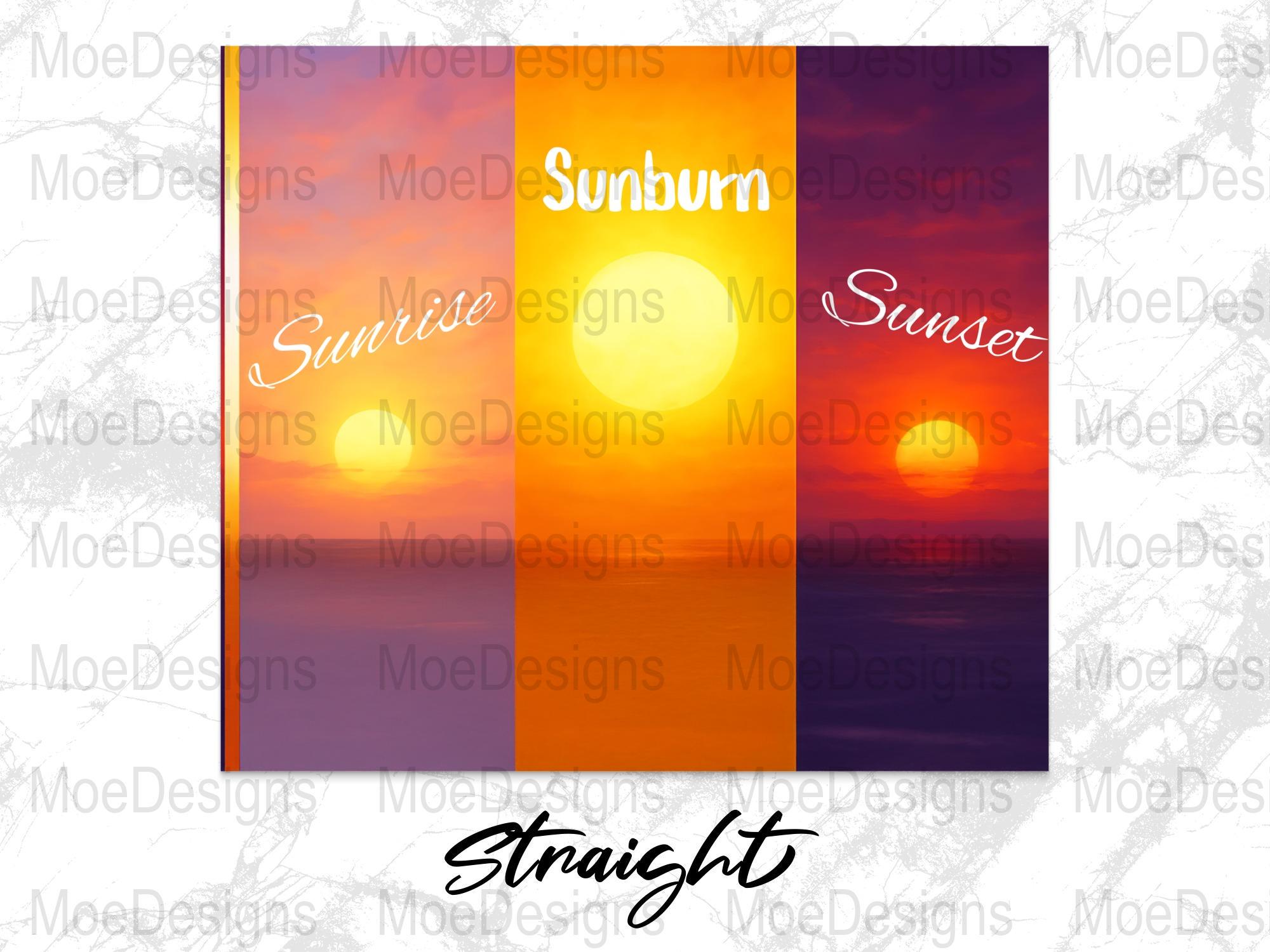 Ombre Sunset Tumbler Wrap: Summer Vibes, 20oz Skinny Tumbler (PNG Digital Download)