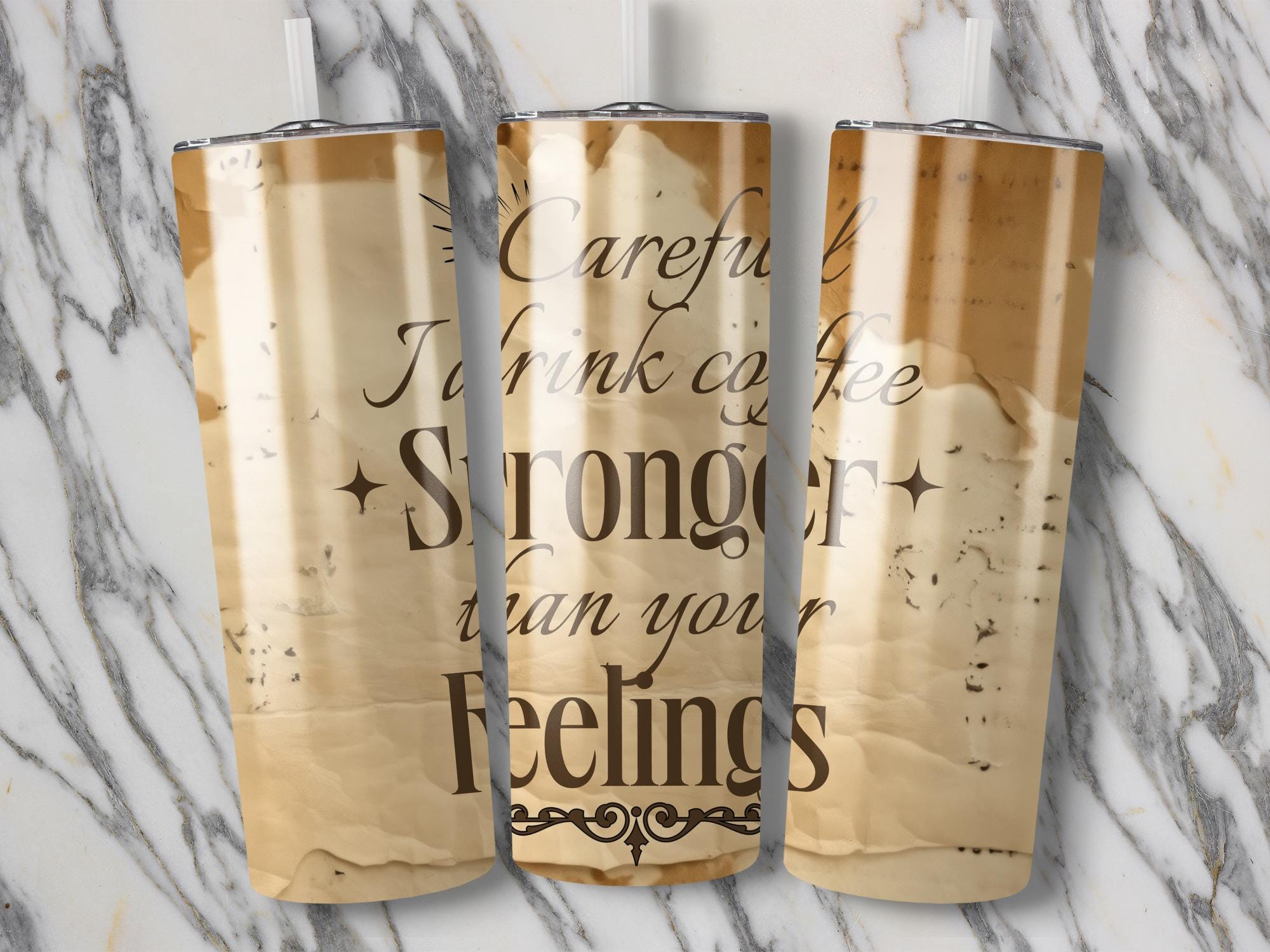 Funny Coffee Quote 20oz Tumbler Wrap (Digital Download)