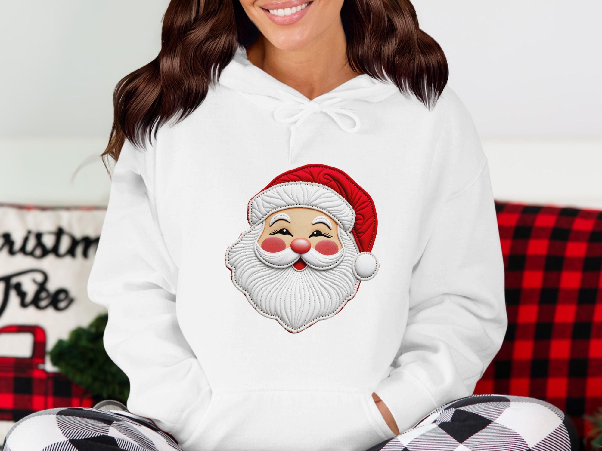 Festive Santa Head Clipart: Christmas PNG Image (Digital Download)