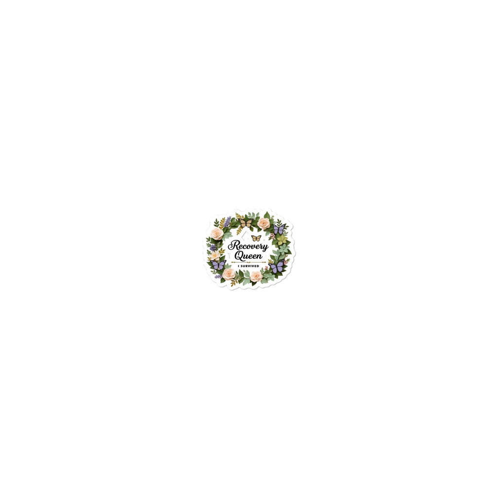 Recovery Queen Butterfly Sticker: Addiction, Cancer, Trauma Support