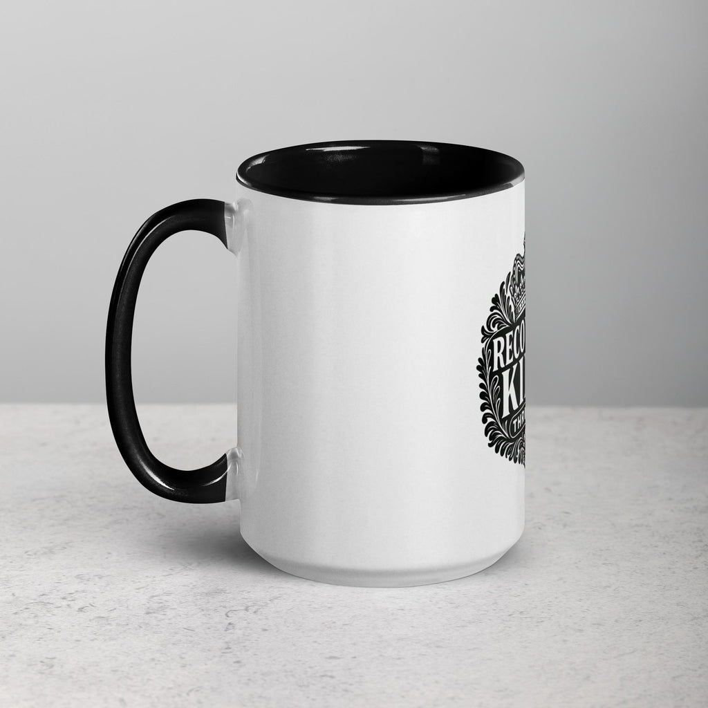 Recovery King Mug: Black Inside, Thriving Gift