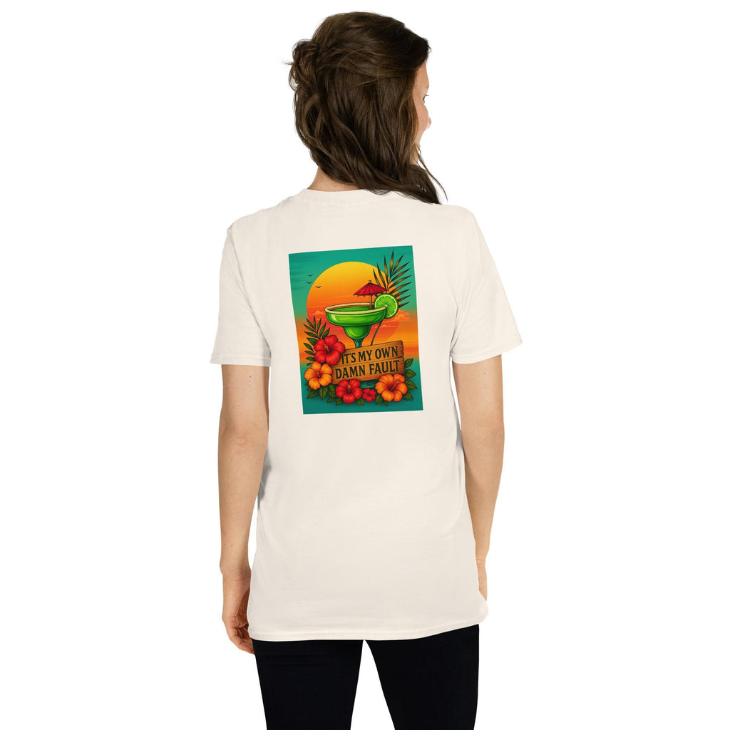 Parrot & Margarita T-Shirt: Jimmy Buffett Style - "I am the woman to blame"
