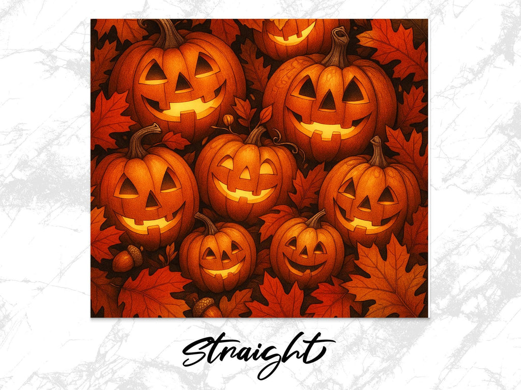 Jack O' Lantern T-Shirt & Tumbler Design: Halloween Pumpkin Faces (Digital Download)