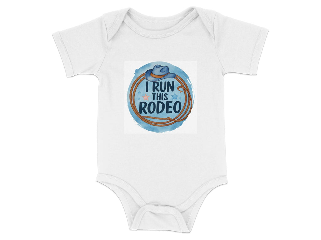 I Run This Rodeo T-Shirt or Onesie: Western Baby Cowboy Outfit