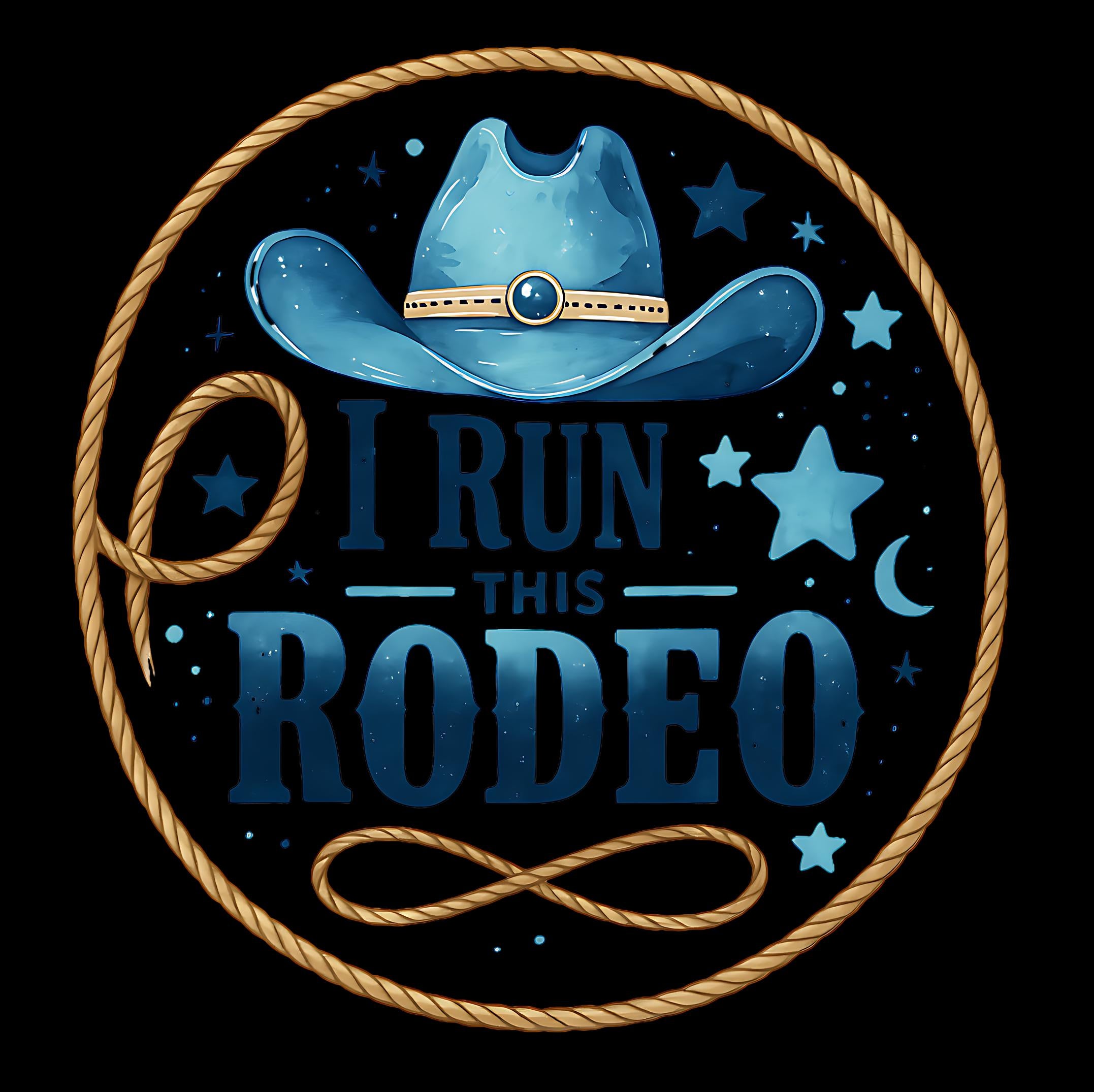 I Run This Rodeo T-Shirt: Baby Boy Western Cowboy Hat Tee