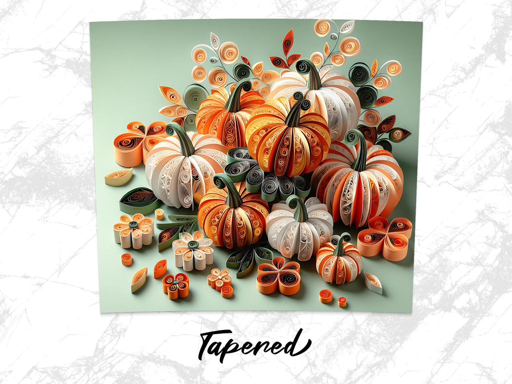 Quilled Pumpkin Tumbler Wrap: Fall Paper Art (20oz Skinny Tumbler PNG Digital Download