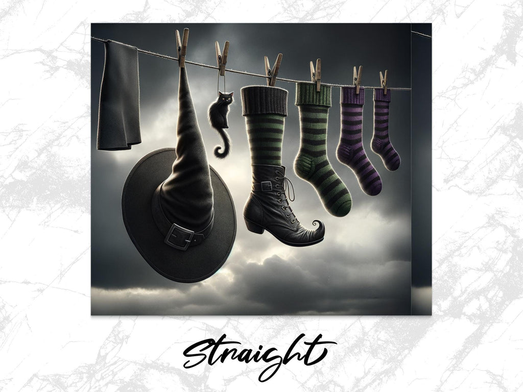 Witchy Laundry 20oz Tumbler Wrap: Halloween PNG Sublimation Design (Digital Download)