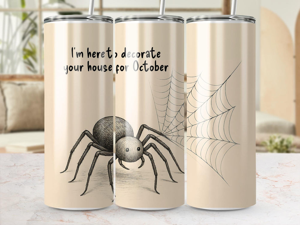 Halloween Spider Tumbler Wrap: Spooky Season 20oz Design (Digital Download)