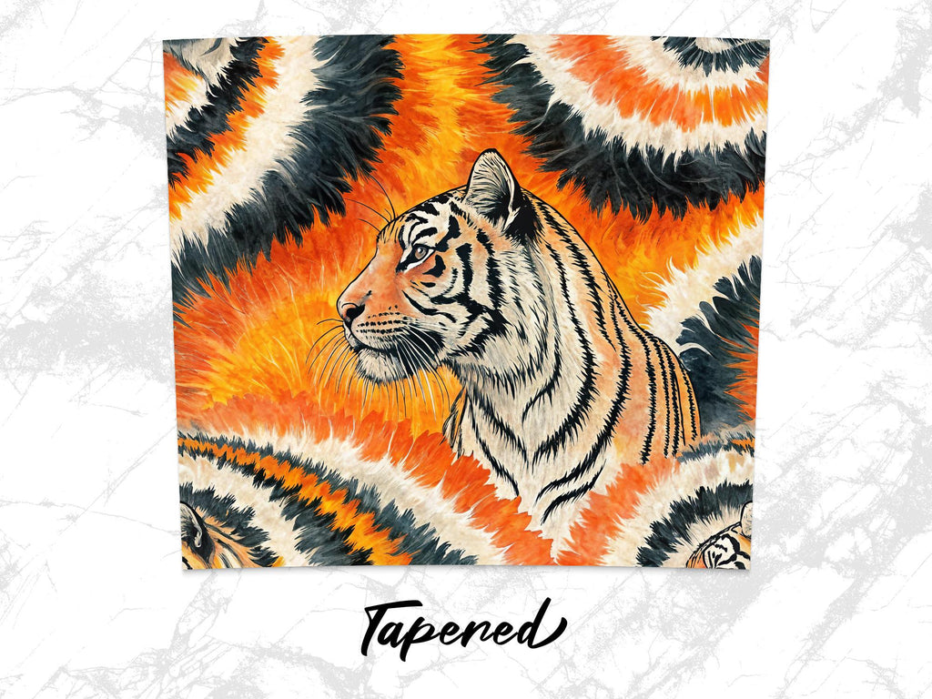 Tiger Tumbler Wrap PNG, Orange Black Watercolor Animal Print 20 oz Sublimation Skinny Tumbler Wrap, Digital Download Design