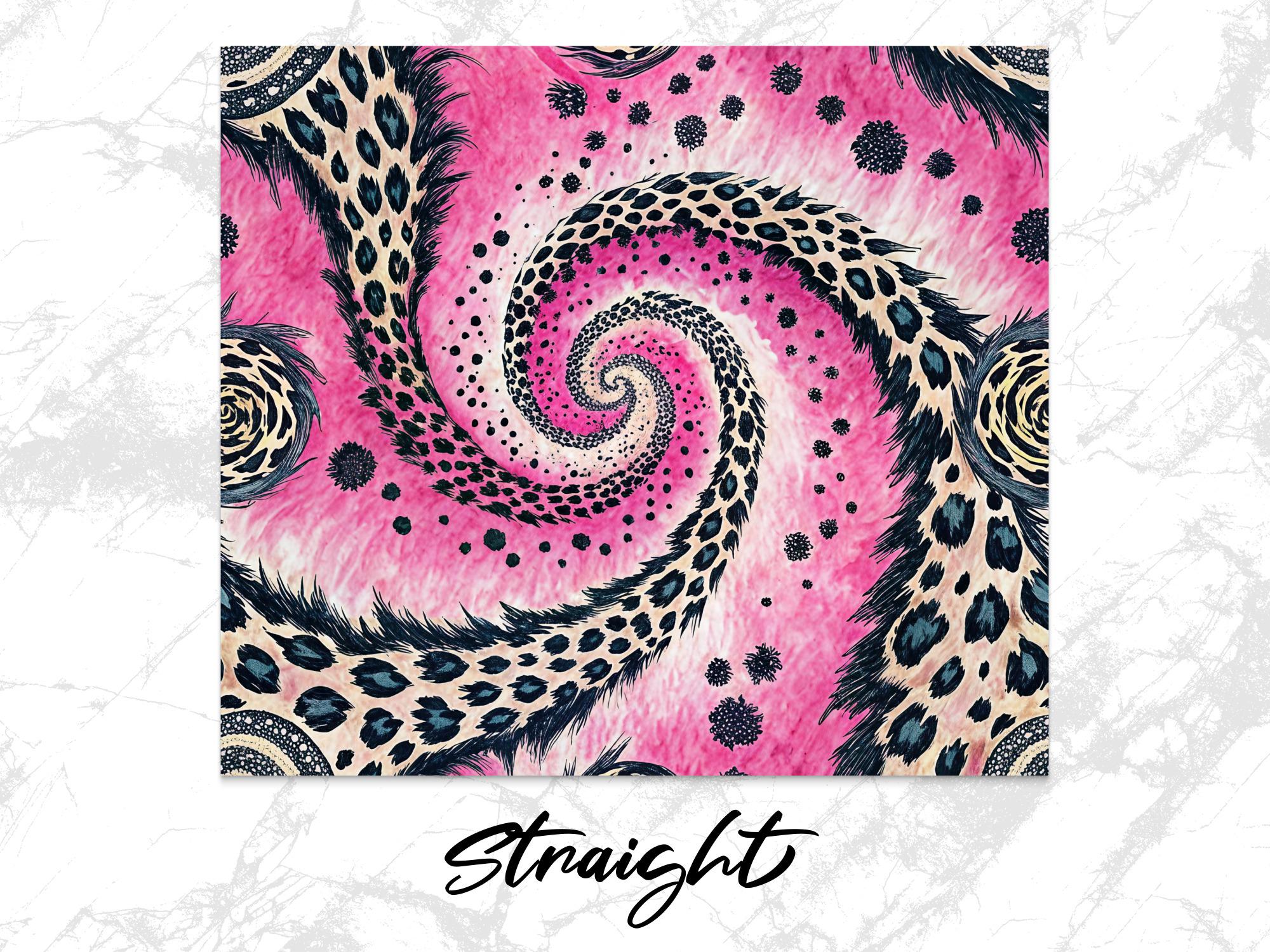 Pink Leopard Tumbler Wrap: Sublimation Skinny Tumbler Design (Digital Download)