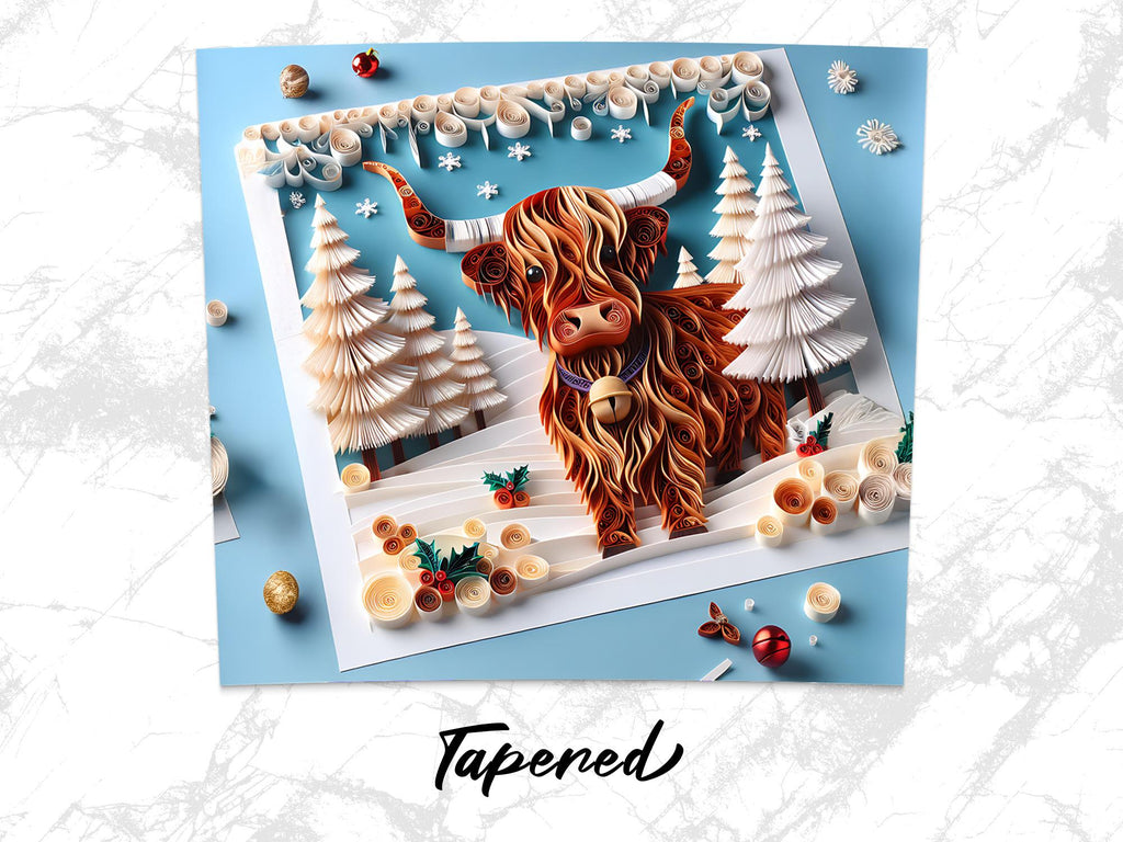 Highland Cow Winter Tumbler Wrap: Christmas Sublimation Design (Digital Download)