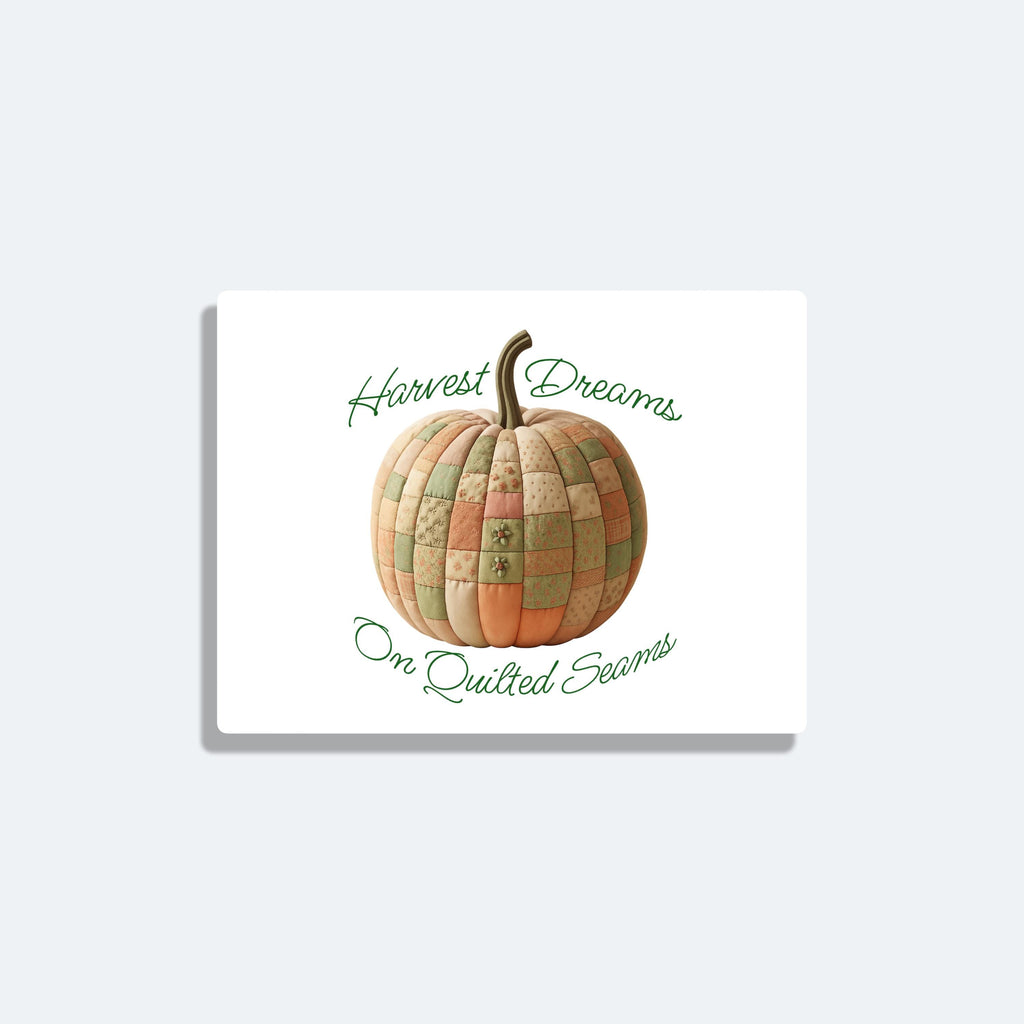 Quilted Pumpkin PNG: Harvest Dreams on Fabric (Digital Download)