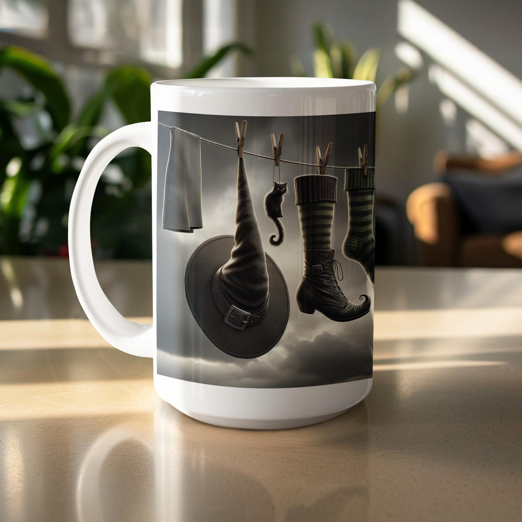 Witch Laundry Mug Wrap: Halloween Sublimation Design (Digital Download)