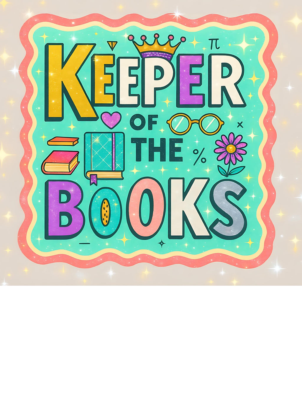 Keeper of the Books PNG: Bookkeeper Shirt Design (Digital Download)