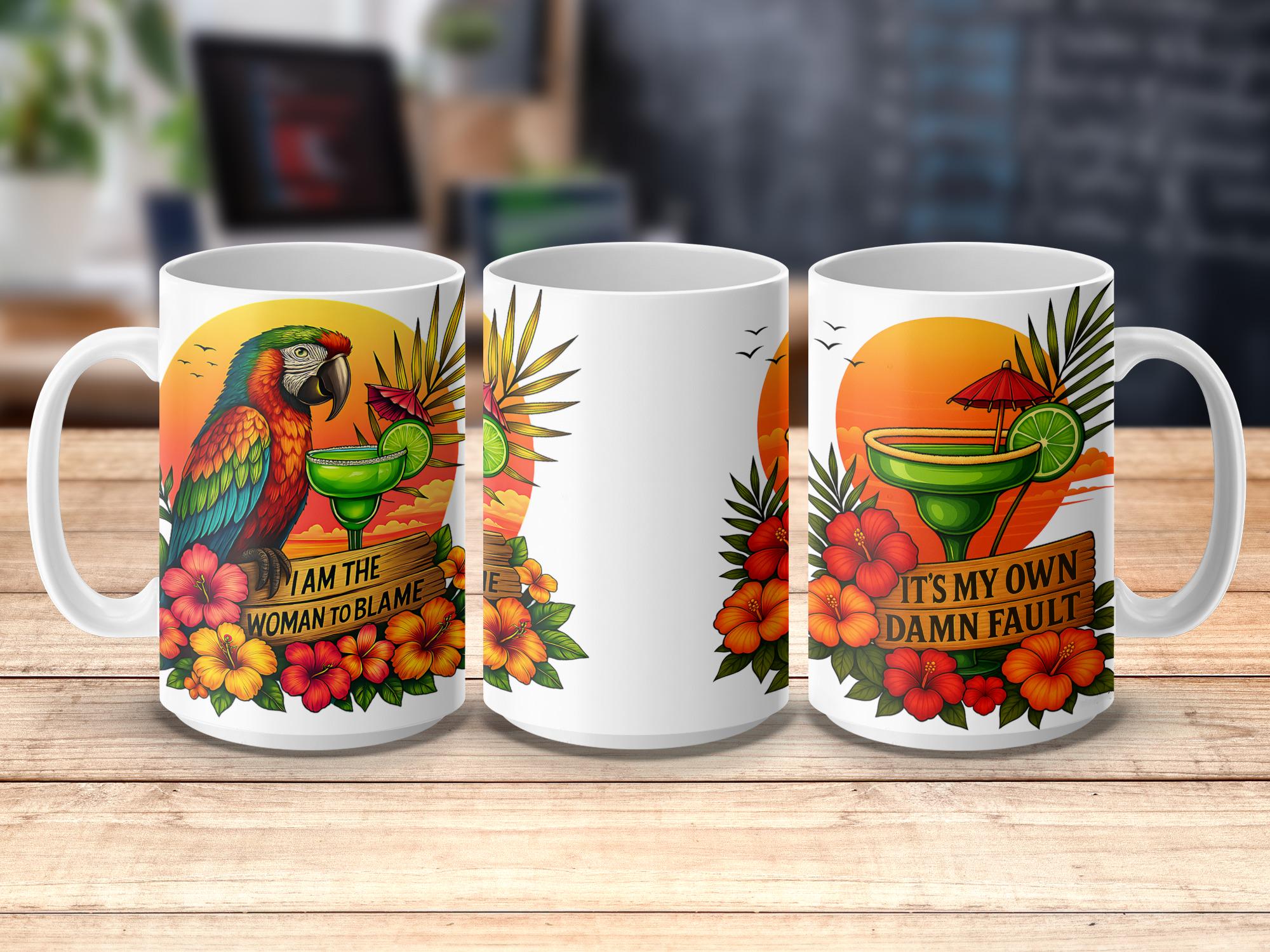 Parrot Margarita Mug: Tropical Cocktail Humor
