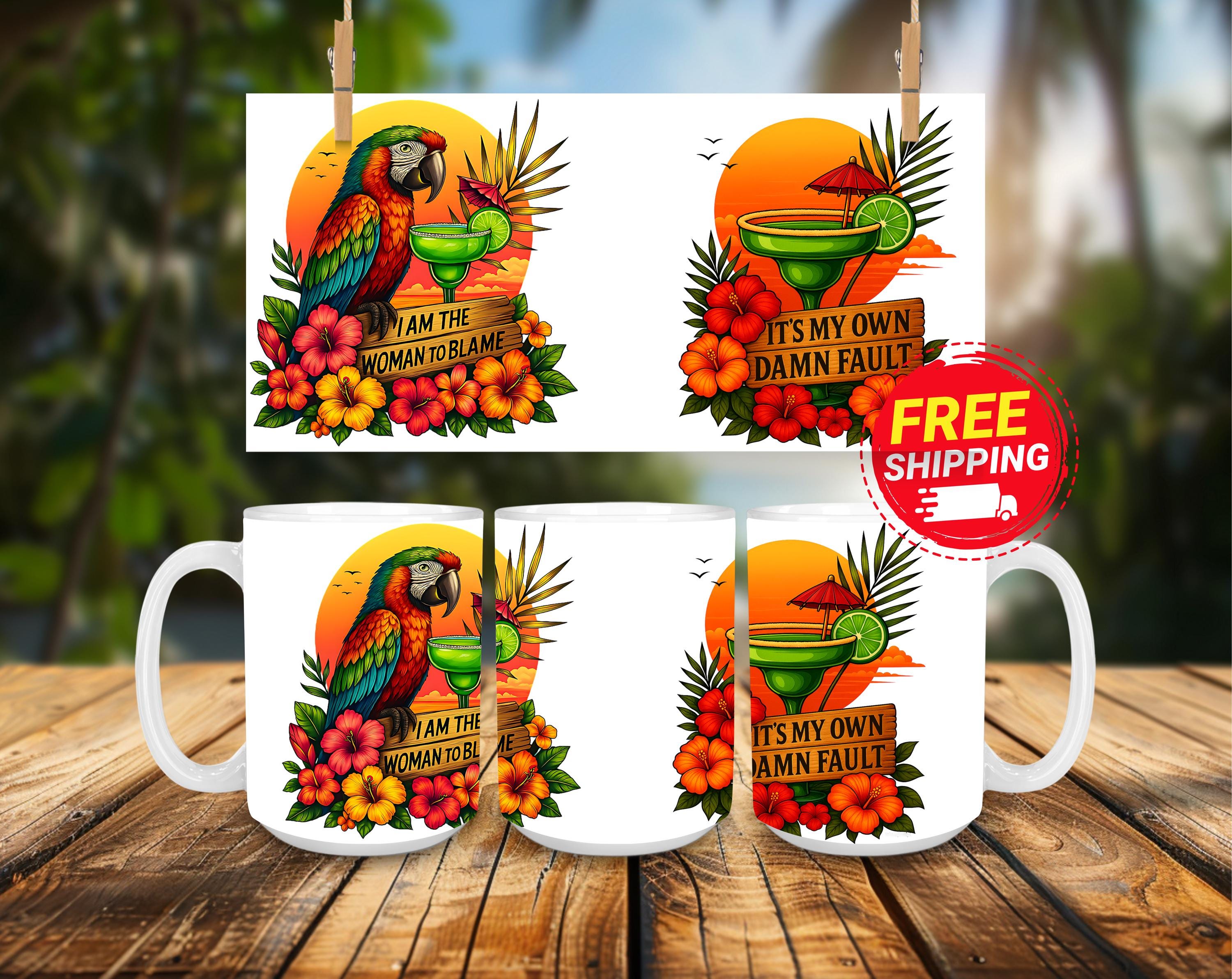 Parrot Margarita Mug: Tropical Cocktail Humor