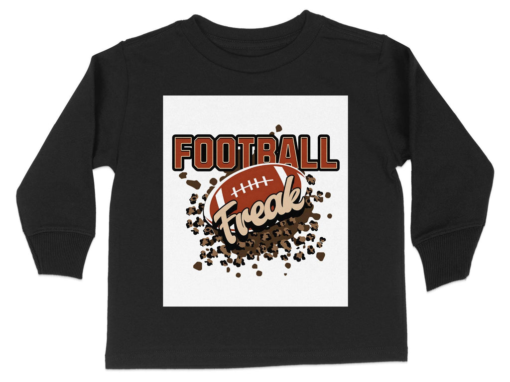 Football Freak Toddler Shirt: Long Sleeve Cotton Tee