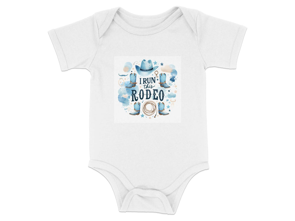 I Run This Rodeo T-Shirt, Cowboy T-Shirt, Cowboy Onesie, Western Baby Shower, Rodeo Shirt, Cowboy Boots Shirt, Rodeo Baby Gift, baby shower
