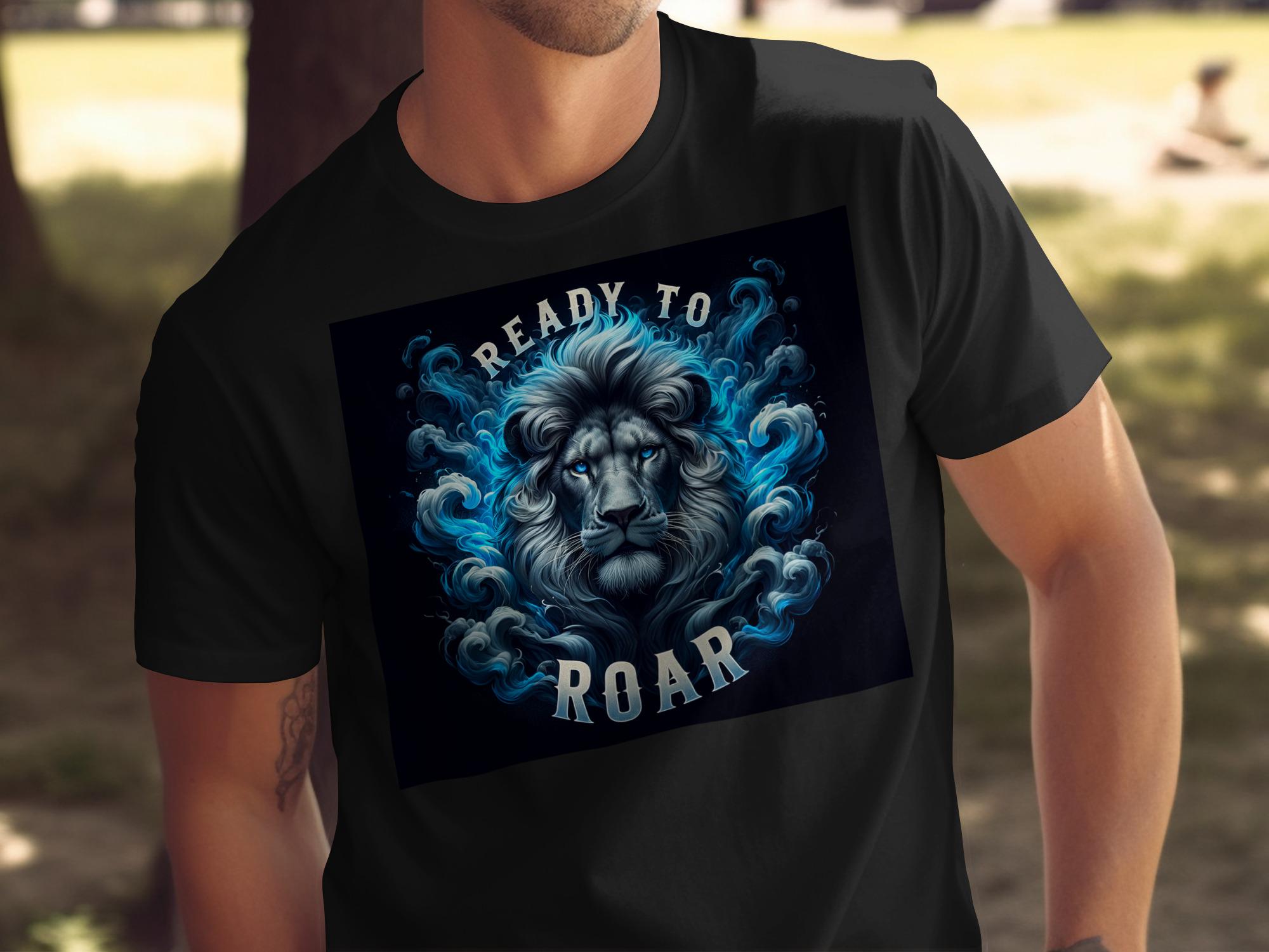 Ready To Roar Lion t-shirt, Blue Lion, King Lion, Roaring Lion, Lions lover, Lion art shirt, Lion gift shirt, Cool Lion tee