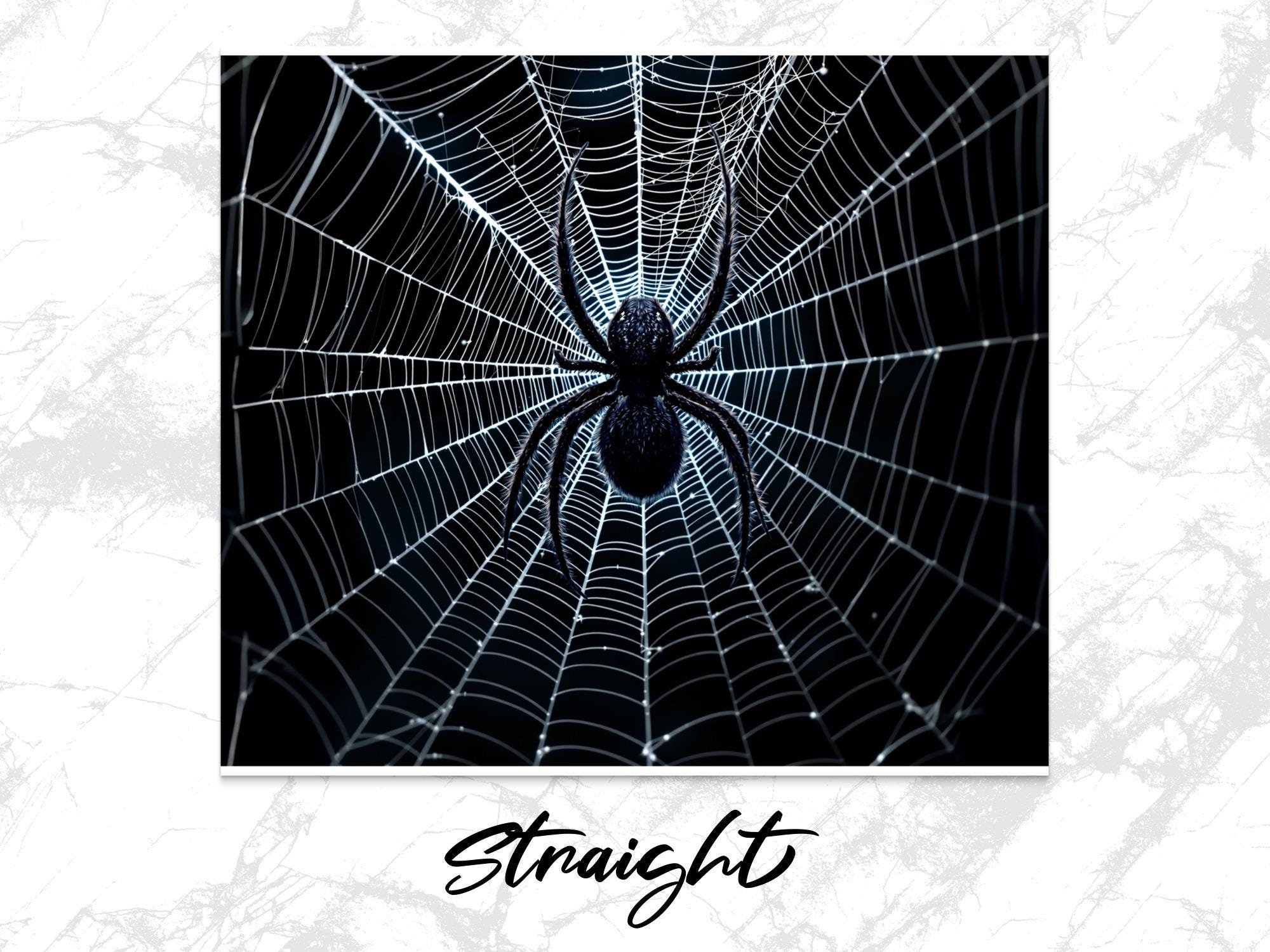 Spider Web Tumbler Wrap: Spooky Halloween Sublimation Design (Digital Download