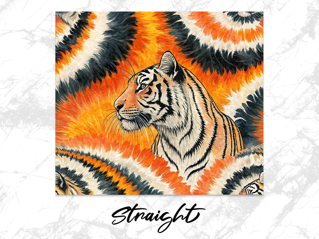 Tiger Tumbler Wrap PNG, Orange Black Watercolor Animal Print 20 oz Sublimation Skinny Tumbler Wrap, Digital Download Design