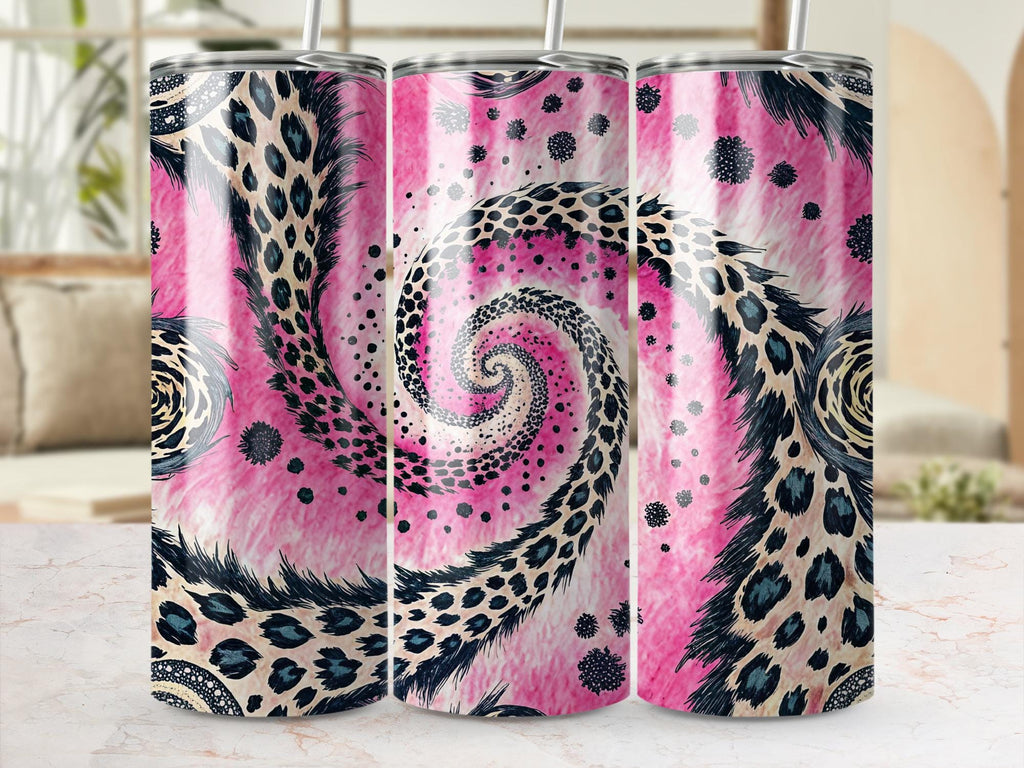 Pink Leopard Tumbler Wrap: Sublimation Skinny Tumbler Design (Digital Download)