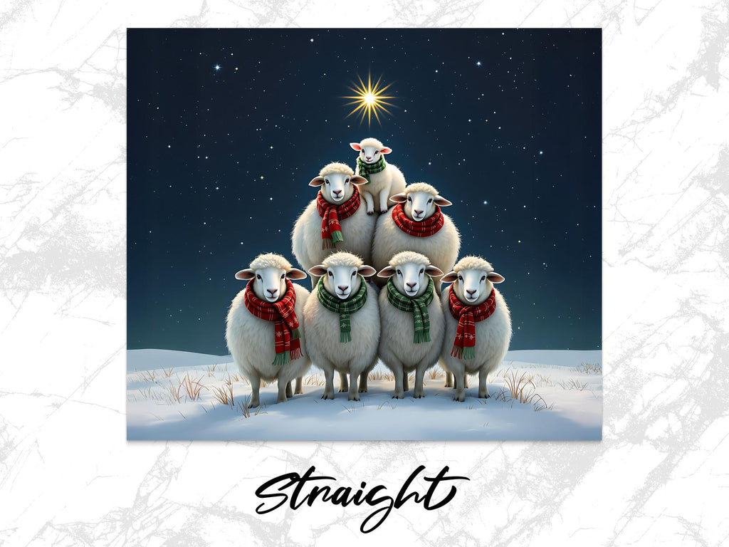 Christmas Sheep Tumbler Wrap: Holiday Sublimation Design (Digital Download)