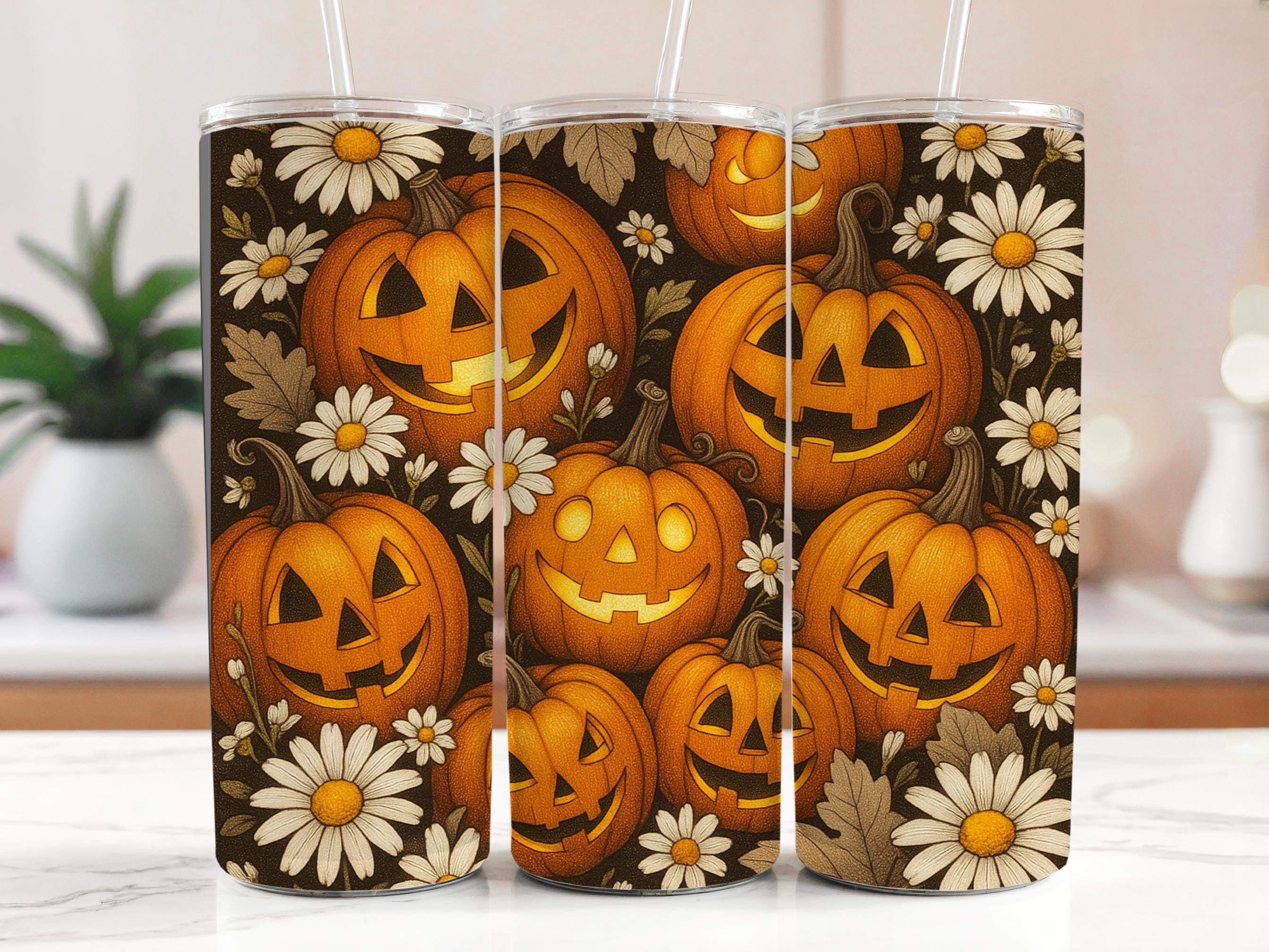 Jack O' Lantern Sublimation Design: Halloween T-Shirt & Tumbler (Digital Download)