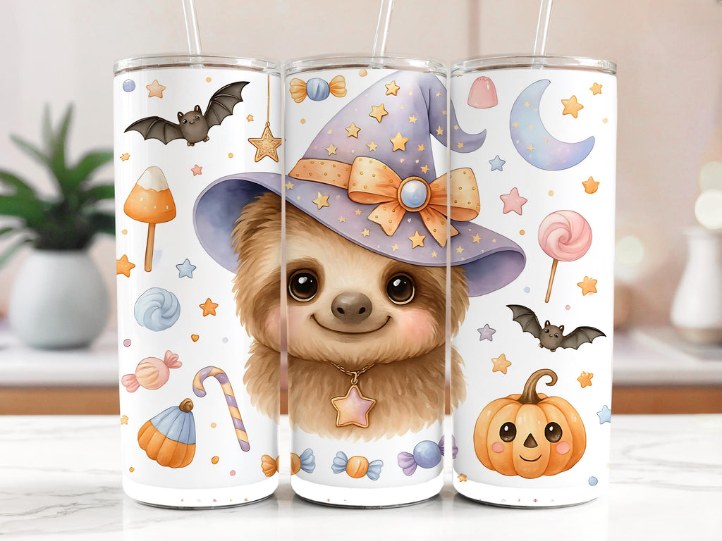 Sloth Baby Halloween PNG file, Halloween sloth, cute boo, Trick or Treat png, cute sloth png, candy sloth, fall pumpkin, baby sloth, sloth