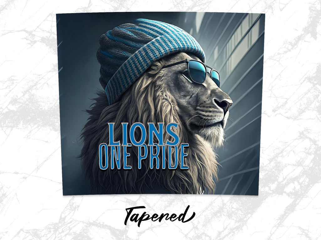 One Pride Lion Tumbler Wrap: Football Sublimation Design (PNG Download)