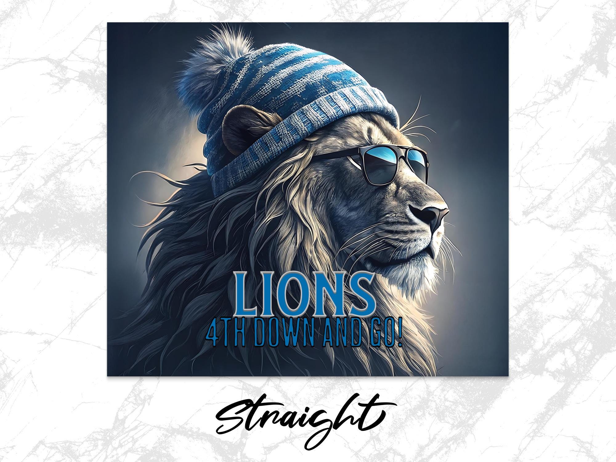 Lions Tumbler Wrap: Football Sublimation Design (Digital Download)