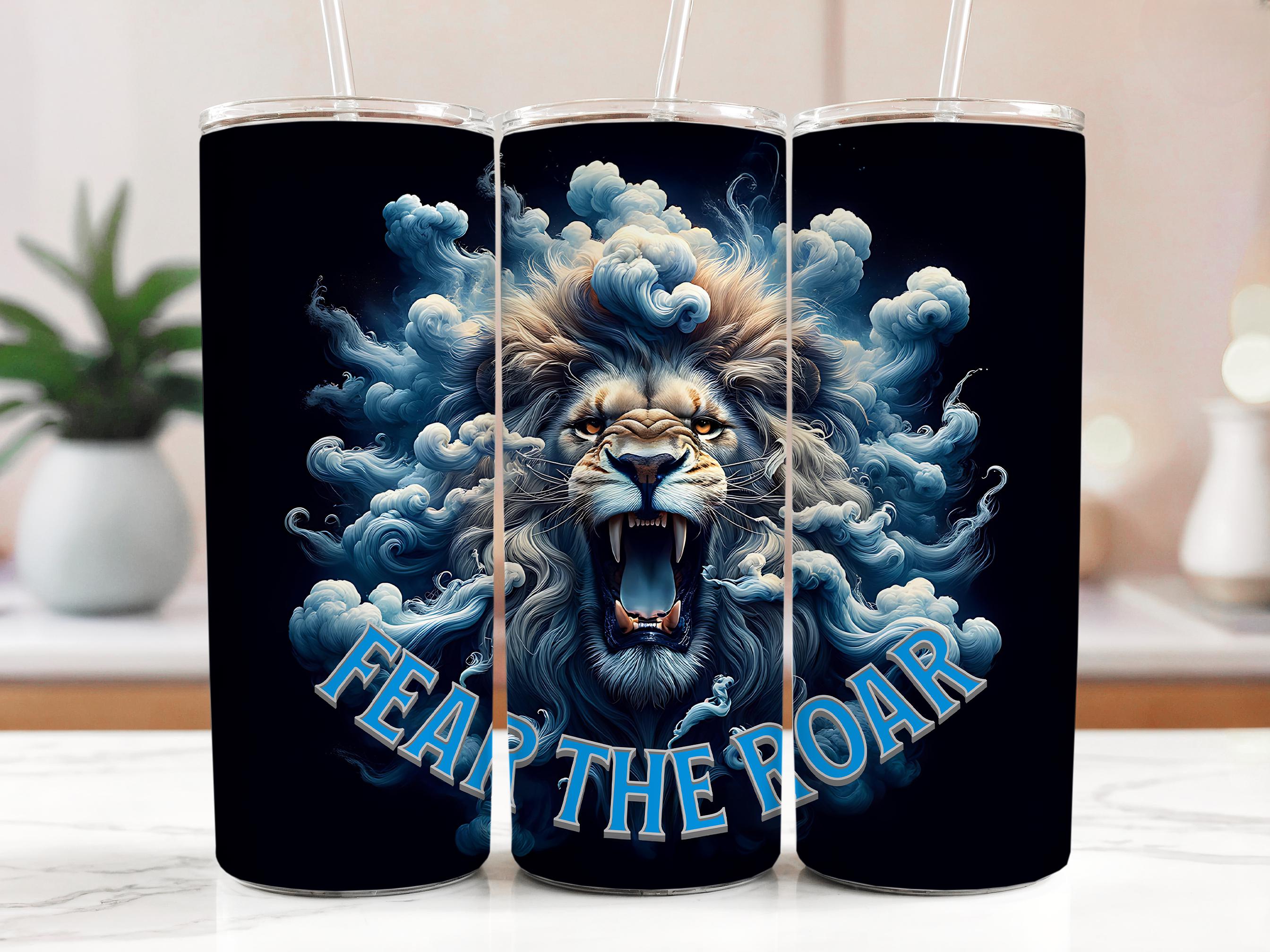 Roaring Lion Tumbler Wrap: Fierce Animal Design (Digital Download)