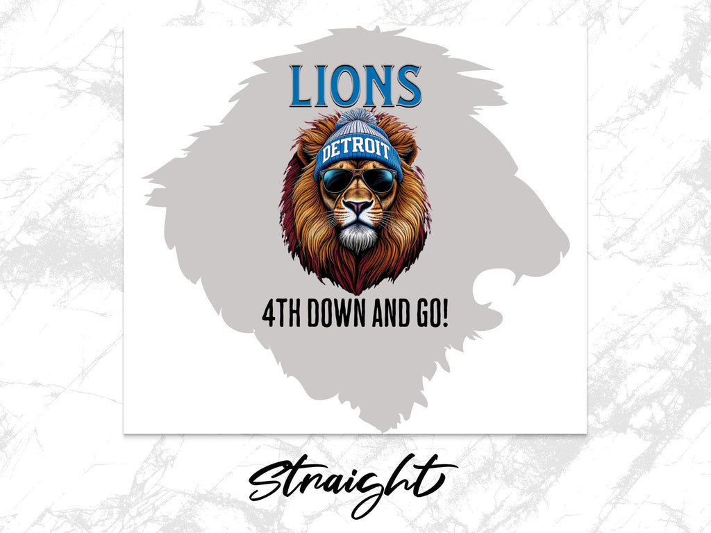 Detroit Lions Tumbler Wrap: Football Lion Sublimation Design (Digital Download)