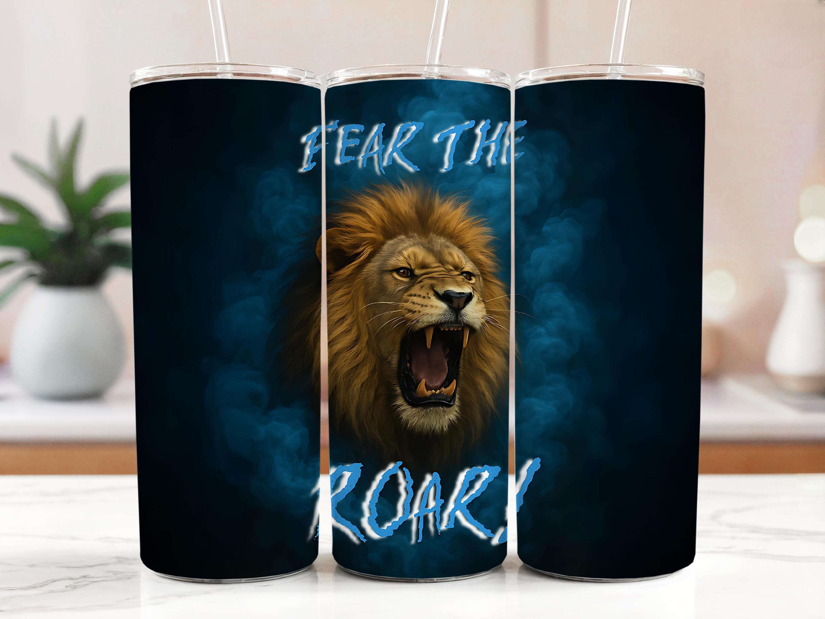Roaring Lion Tumbler Wrap Design: Fear The Roar (Digital Download)