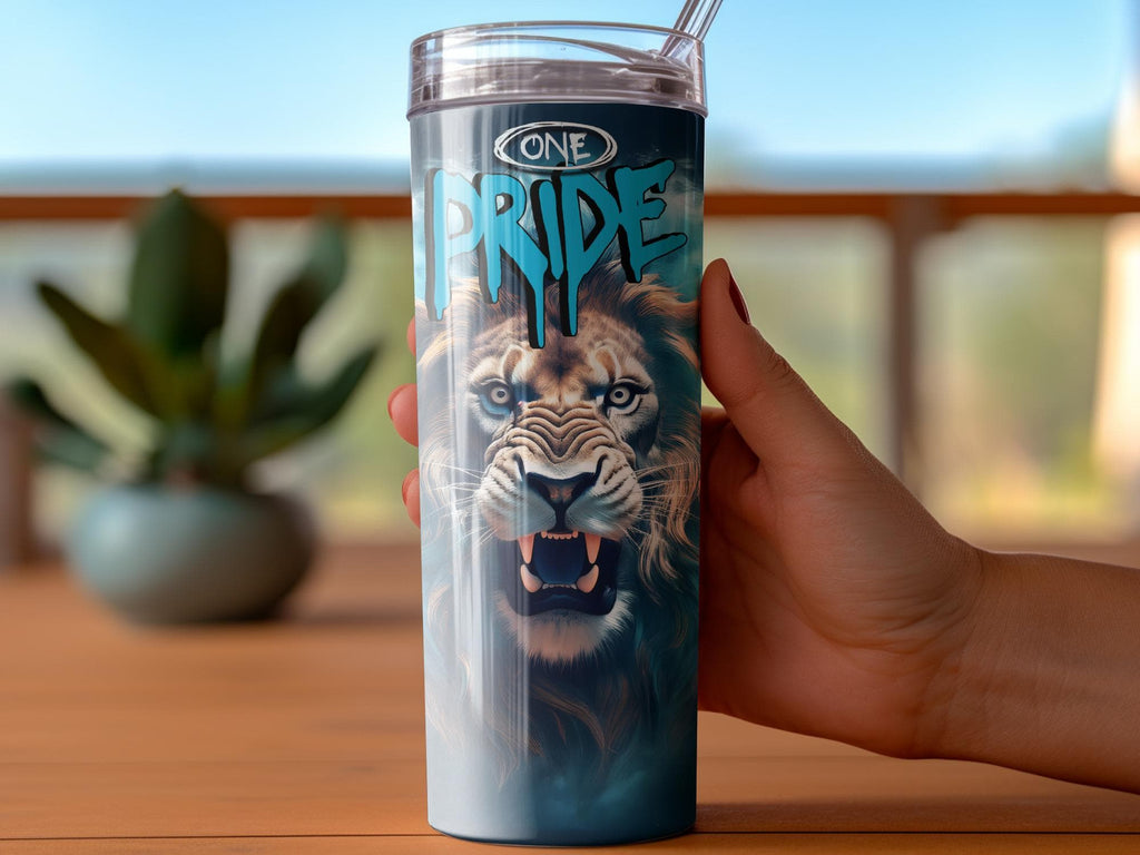 Pride Lion Tumbler Wrap: Angry Lions Sublimation Design (Digital Download)