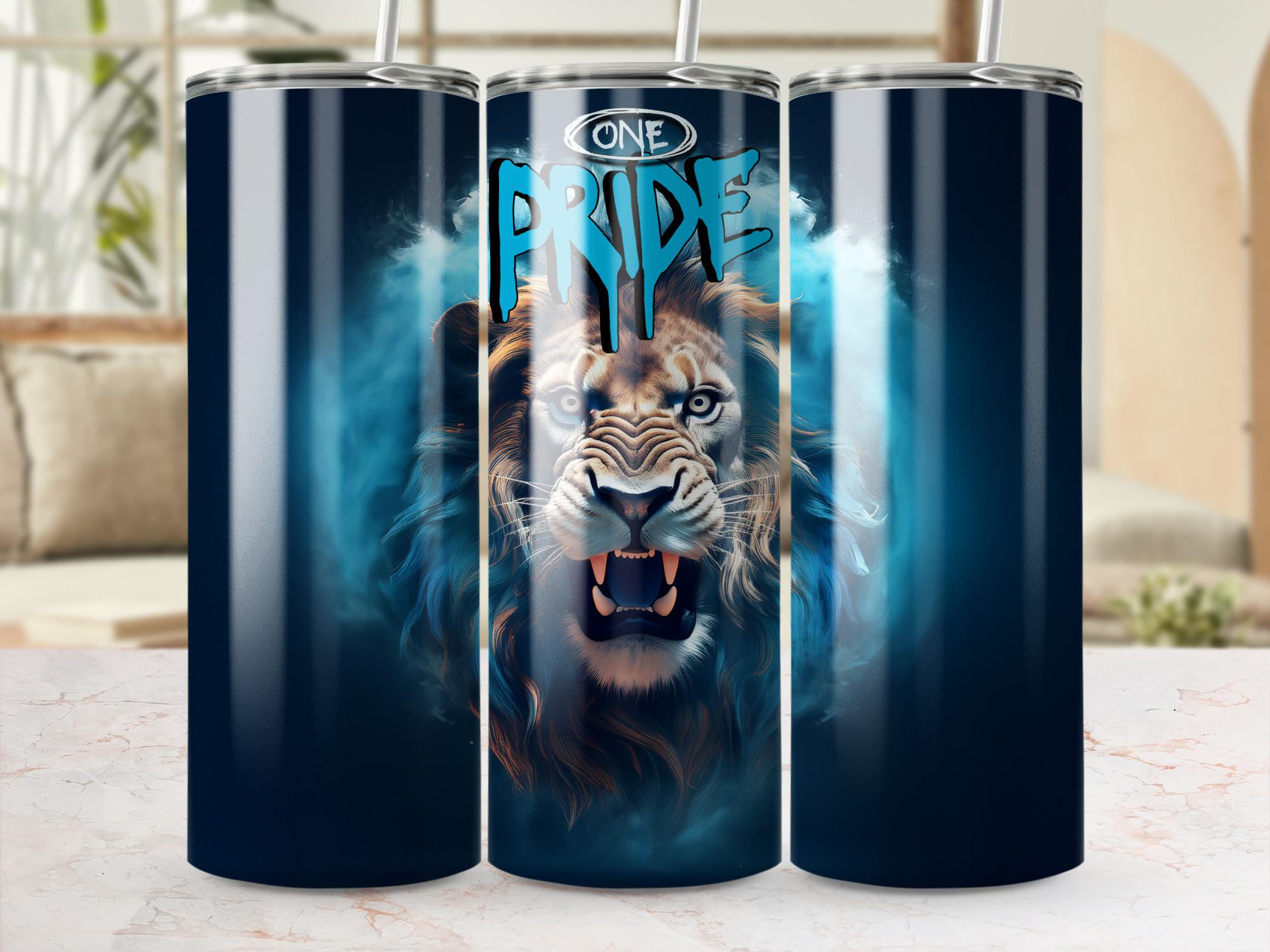 Pride Lion Tumbler Wrap: Angry Lions Sublimation Design (Digital Download)