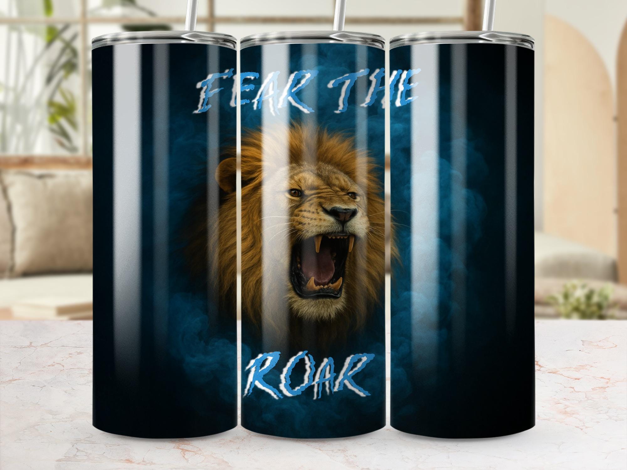 Roaring Lion Tumbler Wrap Design: Fear The Roar (Digital Download)