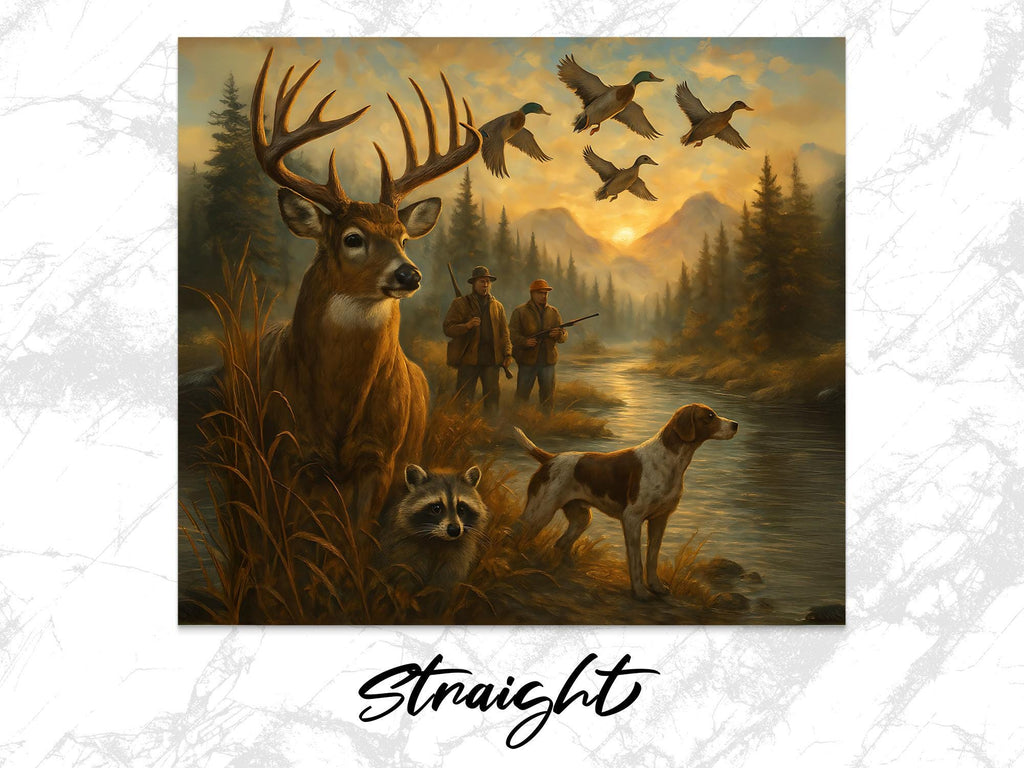 Deer Hunting Tumbler Wrap: Wildlife Sublimation Design (Digital Download)