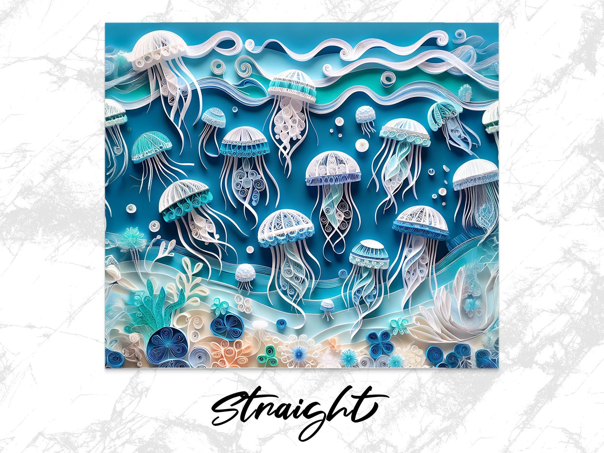 Jellyfish Tumbler Wrap: Under The Sea Sublimation Design (Digital Download)