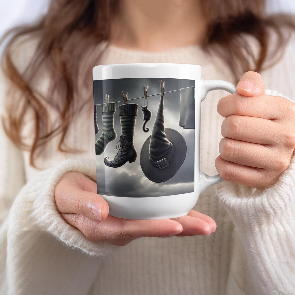 Witch Laundry Mug Wrap: Halloween Sublimation Design (Digital Download)