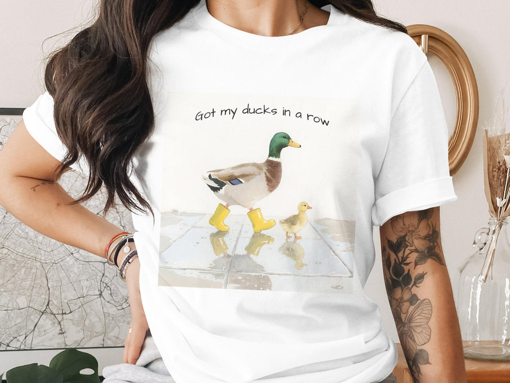Ducklings in Rubber Boots PNG: Mom and Baby Sublimation Design (Digital Download)