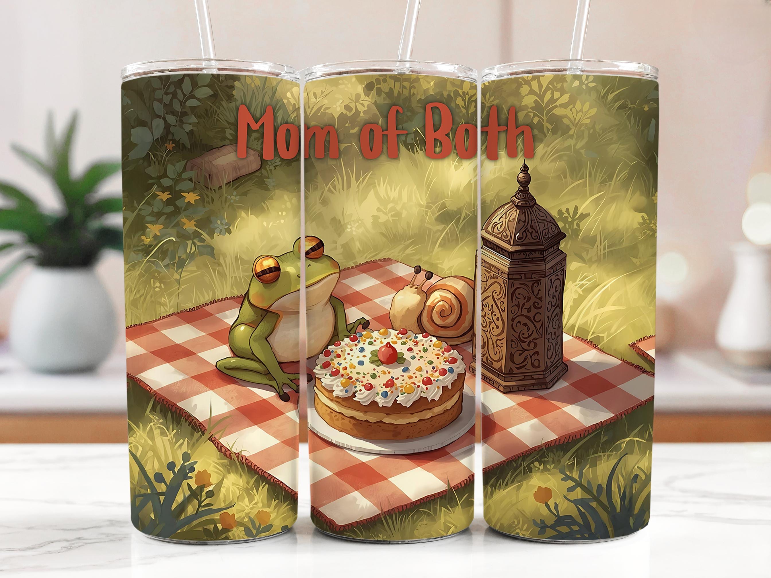 Mom of Both Tumbler Wrap: Frog & Snail Picnic (Digital Download)