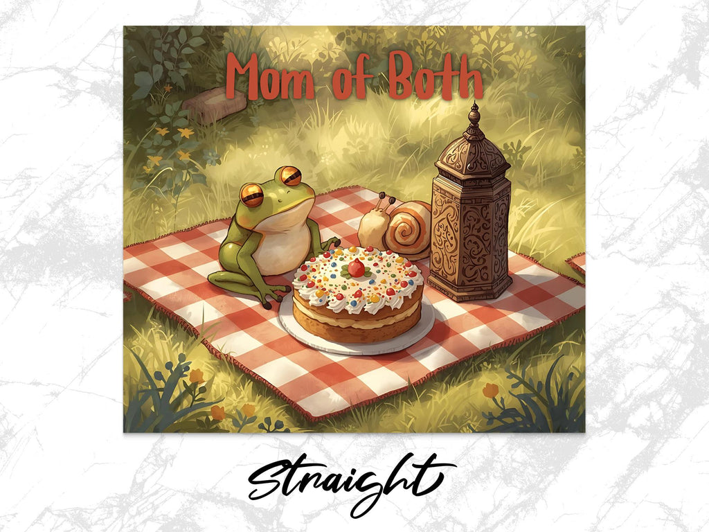 Mom of Both Tumbler Wrap: Frog & Snail Picnic (Digital Download)