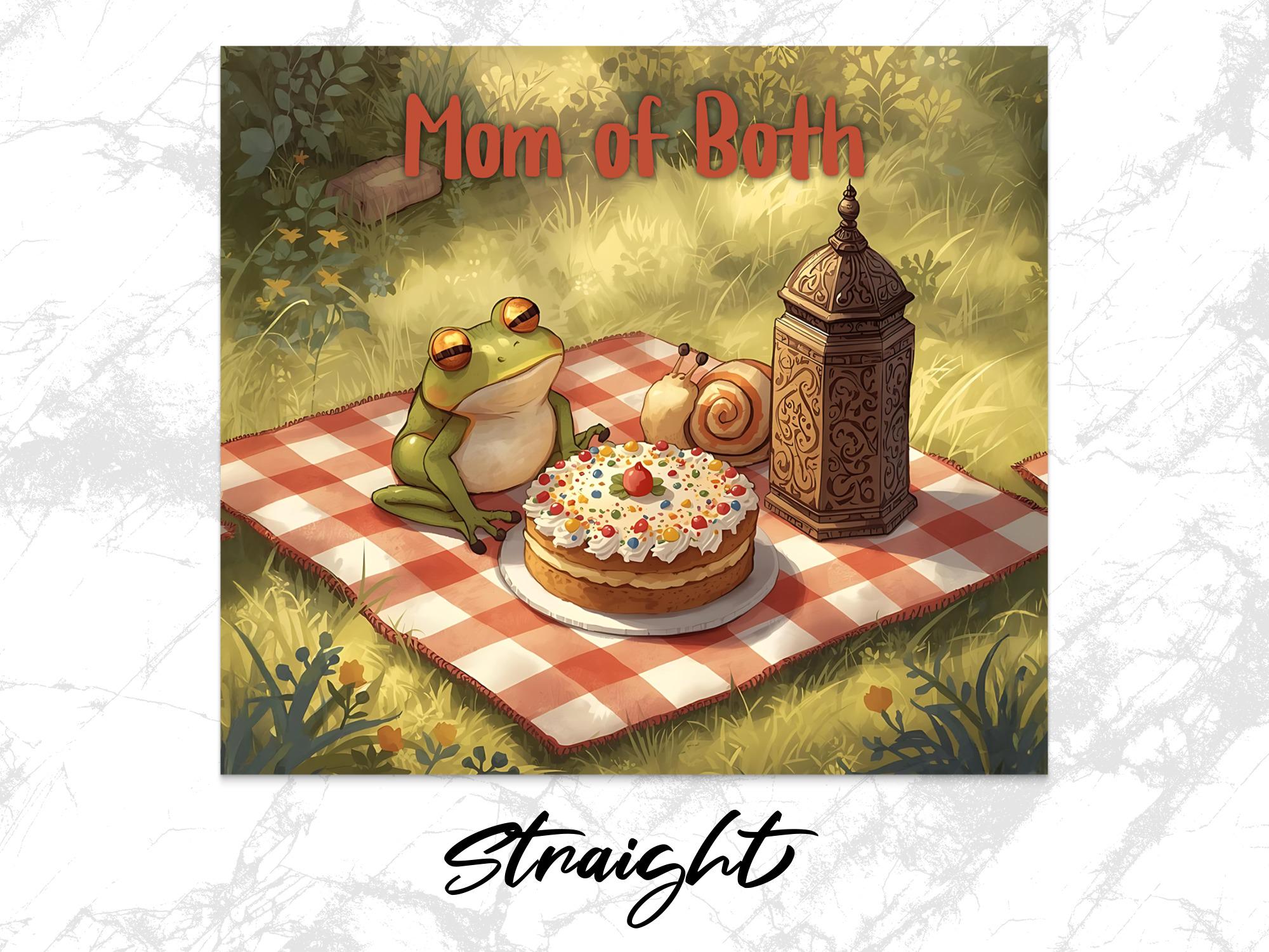 Mom of Both Tumbler Wrap: Frog & Snail Picnic (Digital Download)